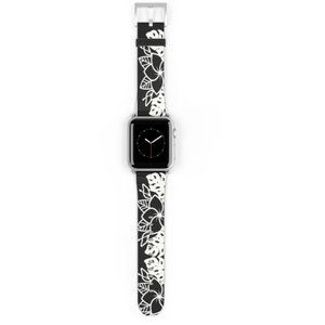 Apple Watch Bands-Hawaiian Inspired Flower Palm Design